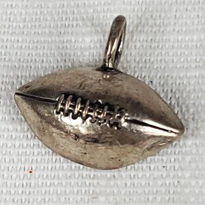 Football Tiny Half Football Charm Pendant Silver 925